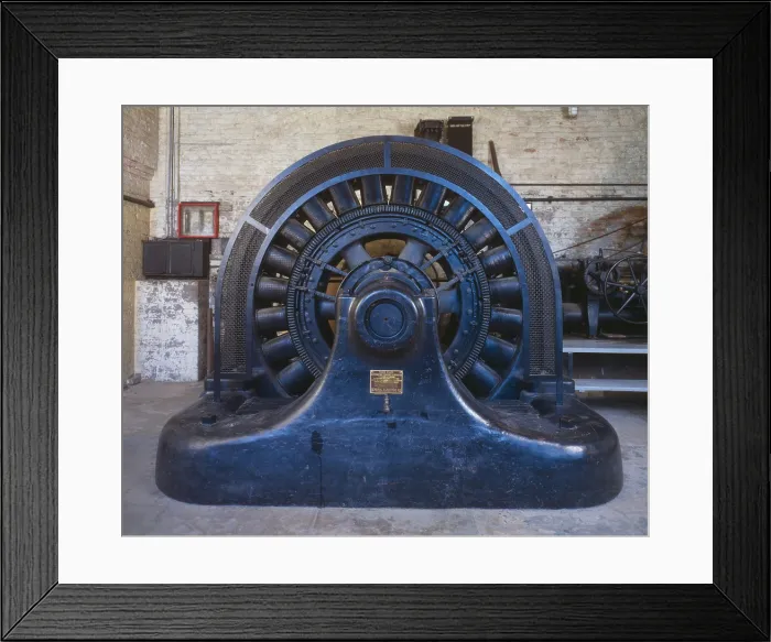 Framed Print : Electric generator in the Folsom Powerhouse on the American River provided electricity to the city of Sacramento, 22 miles downstream Framed Print : Electric generator in the Folsom Powerhouse on the American River provided electricity to the city of Sacramento, 22 miles downstream