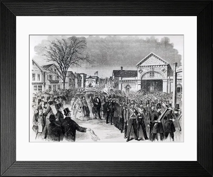Framed Print : 800 women shoemakers of Lynn, Massachusetts, demonstrated for betterpay on March 7, 1860