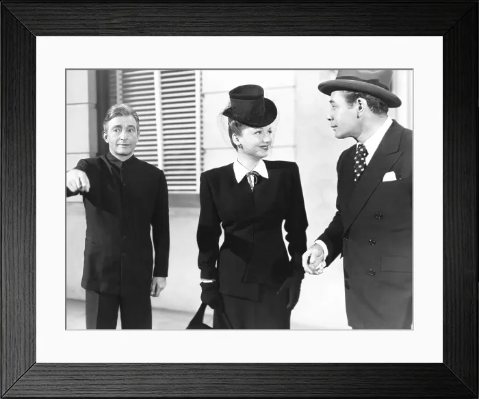 Framed Print : ANGEL ON MY SHOULDER, from left: Claude Rains, Anne Baxter, Paul Muni, 1946 Framed Print : ANGEL ON MY SHOULDER, from left: Claude Rains, Anne Baxter, Paul Muni, 1946