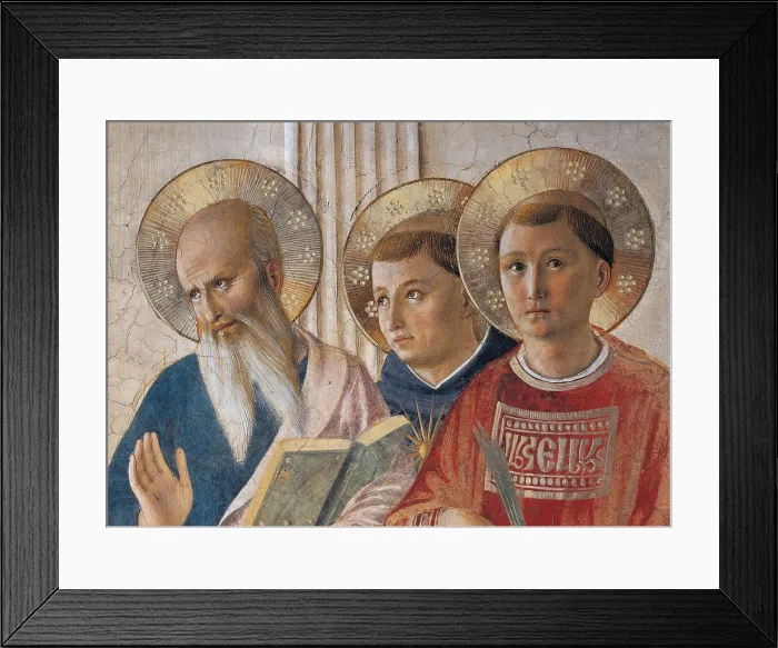 Framed Print : Madonna of the Shadows, by Guido di Pietro (or Piero) known as Beato Angelico, 1438 - 1446 about, 15th Century, fresco, - Italy, Tuscany, Florence, San Marco Convent