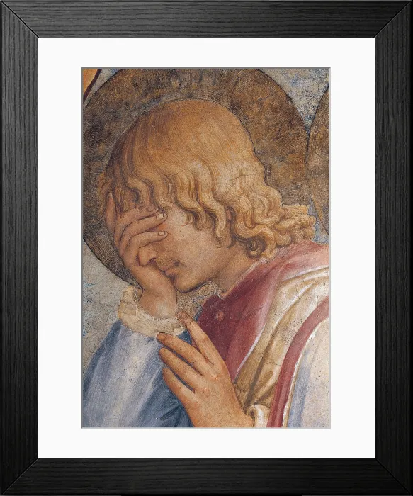 Framed Print : The Crucifixion and Saints, by Guido di Pietro (or Piero) known as Beato Angelico, 1438 - 1446 about, 15th Century, fresco, cm 550 x 950 - Italy, Tuscany, Florence Framed Print : The Crucifixion and Saints, by Guido di Pietro (or Piero) known as Beato Angelico, 1438 - 1446 about, 15th Century, fresco, cm 550 x 950 - Italy, Tuscany, Florence