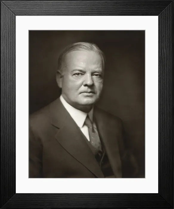 Framed Print : Herbert Hoover portrait by noted photographer Bachrach. Photo possibly taken in 1928 or 1929, when he was the Republican Presidential nominee or as President-elect Framed Print : Herbert Hoover portrait by noted photographer Bachrach. Photo possibly taken in 1928 or 1929, when he was the Republican Presidential nominee or as President-elect