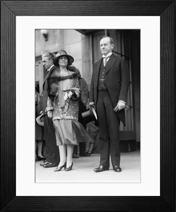 Framed Print : President Calvin Coolidge and First Lady Grace Coolidge attending Easter Services. April 17, 1927. (BSLOC_2015_16_38) Framed Print : President Calvin Coolidge and First Lady Grace Coolidge attending Easter Services. April 17, 1927. (BSLOC_2015_16_38)