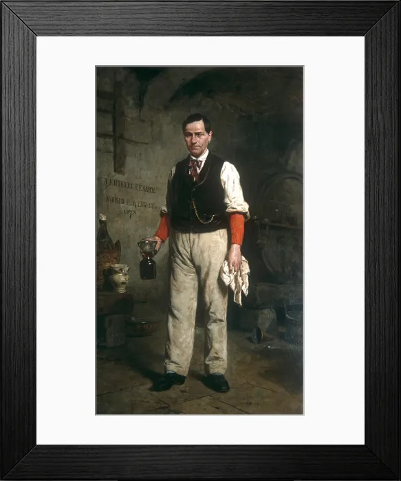 Framed Print : Portrait of Cesare Fantelli, by Eleuterio Pagliano, after 1875, 19th Century, oil on canvas, 120 x 200 cm - Italy, Lombardy, Milan, Ospedale Maggiore Art Collections