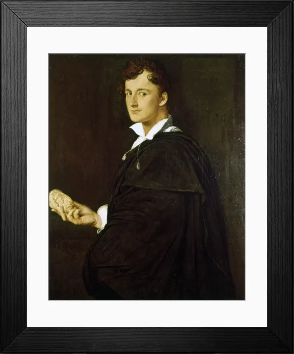 Framed Print : Lorenzo Bartolini's Portrait (Portrait de Lorenzo Bartolini), by Jean Auguste Dominique Ingres, 1806, 19th Century, oil on canvas, 89 x 80 cm - France, Montauban Framed Print : Lorenzo Bartolini's Portrait (Portrait de Lorenzo Bartolini), by Jean Auguste Dominique Ingres, 1806, 19th Century, oil on canvas, 89 x 80 cm - France, Montauban