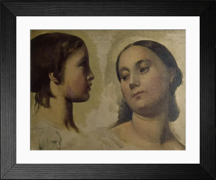 Framed Print : Lady de Laural and her son (Madame de Laural et son fils), by Jean Auguste Dominique Ingres, after 1821, 19th Century, oil on canvas, 25 x 32 cm - France, Montauban