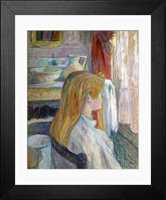 Framed Print : Woman sitting at a window, by Henri de Toulouse-Lautrec, 1893, 19th Century, oil on cardboard, 53 x 41 cm - France, Albi, Toulouse-Lautrec Museum. Whole artwork view Framed Print : Woman sitting at a window, by Henri de Toulouse-Lautrec, 1893, 19th Century, oil on cardboard, 53 x 41 cm - France, Albi, Toulouse-Lautrec Museum. Whole artwork view