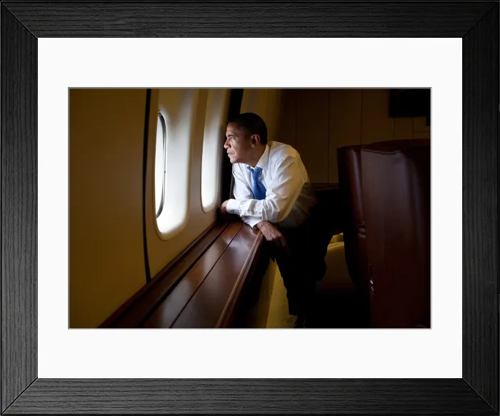 Framed Print : President Barack Obama looks out at the Australian landscape from Air Force One, Nov. 17, 2011. He was flying from Canberra to Darwin, Australia (BSLOC_2015_13_138) Framed Print : President Barack Obama looks out at the Australian landscape from Air Force One, Nov. 17, 2011. He was flying from Canberra to Darwin, Australia (BSLOC_2015_13_138)