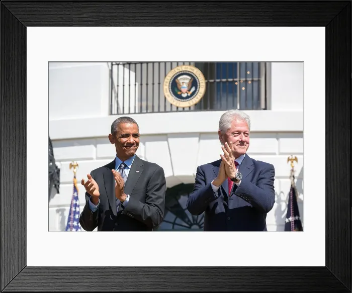 Framed Print : President Barack Obama and former Pres. Bill Clinton on the 20th Anniversary of the AmeriCorps Framed Print : President Barack Obama and former Pres. Bill Clinton on the 20th Anniversary of the AmeriCorps