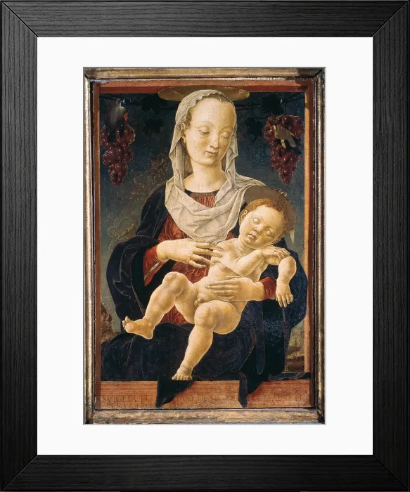 Framed Print : Madonna with the Sleeping Child (Madonna of the Zodiac), by Tura Cosm, 15th Century, 1460 -1463 about, tempera on panel, cm 61 x 41 - Italy, Veneto, Venice