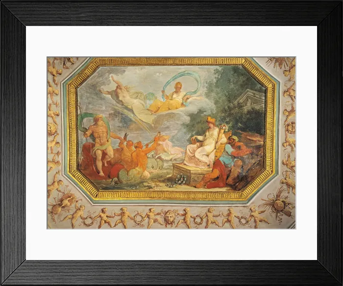Framed Print : Mythological scene, by Giani Felice, 18th Century, 1790 -1799 about, fresco (tempera on wall) salt decorated, - Italy, Umbria, Perugia. All Framed Print : Mythological scene, by Giani Felice, 18th Century, 1790 -1799 about, fresco (tempera on wall) salt decorated, - Italy, Umbria, Perugia. All