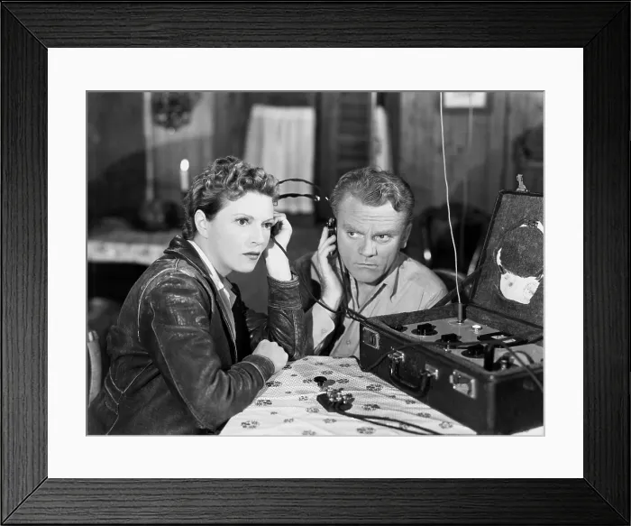 Framed Print : 13 RUE MADELEINE, from left, Annabella, James Cagney, 1947, TM and copyright 20th Century Fox Film Corp. All rights reserved / Courtesy: Everett Collection