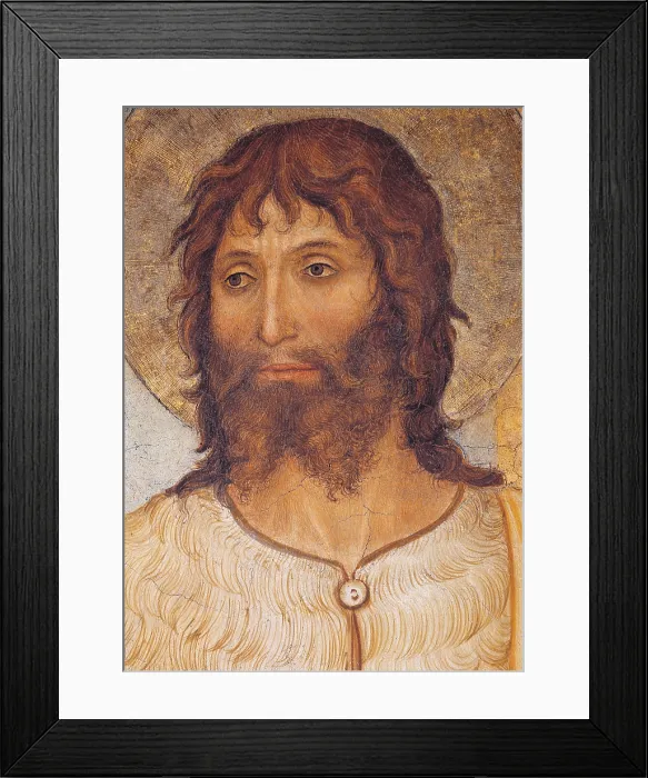 Framed Print : The Crucifixion and Saints, by Guido di Pietro (Piero) known as Beato Angelico, 1438 - 1446 about, 15th Century, fresco, cm 550 x 950 - Italy, Tuscany, Florence