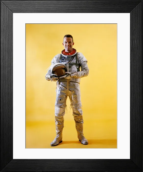 Framed Print : Mercury astronaut Gordon Cooper wearing a spacesuit