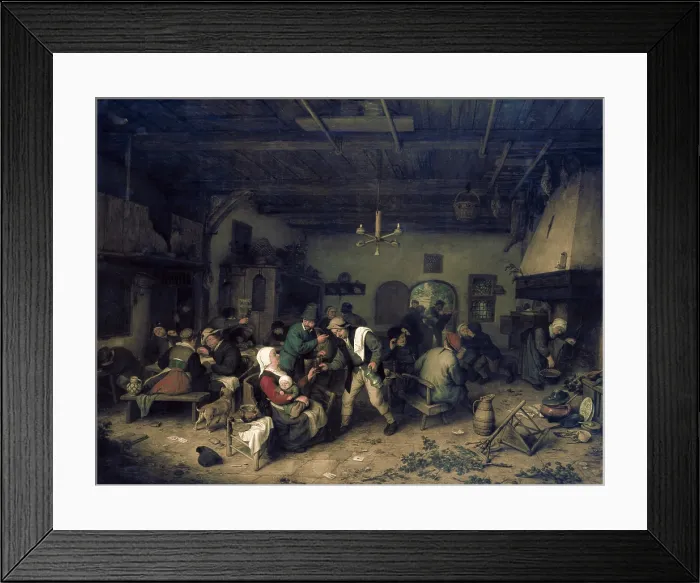 Framed Print : OSTADE, Adriaen van (1610-1684). The Tavern. 17th c. Dutch school. Baroque art. Oil on canvas. GERMANY. Dresden. Staatliche Kunstsammlungen (State Art Collections Dresden ) Framed Print : OSTADE, Adriaen van (1610-1684). The Tavern. 17th c. Dutch school. Baroque art. Oil on canvas. GERMANY. Dresden. Staatliche Kunstsammlungen (State Art Collections Dresden )