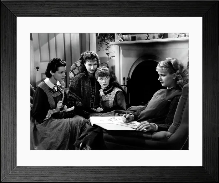 Framed Print : LITTLE WOMEN, Frances Dee, Jean Parker, Katharine Hepburn, Joan Bennett, 1933