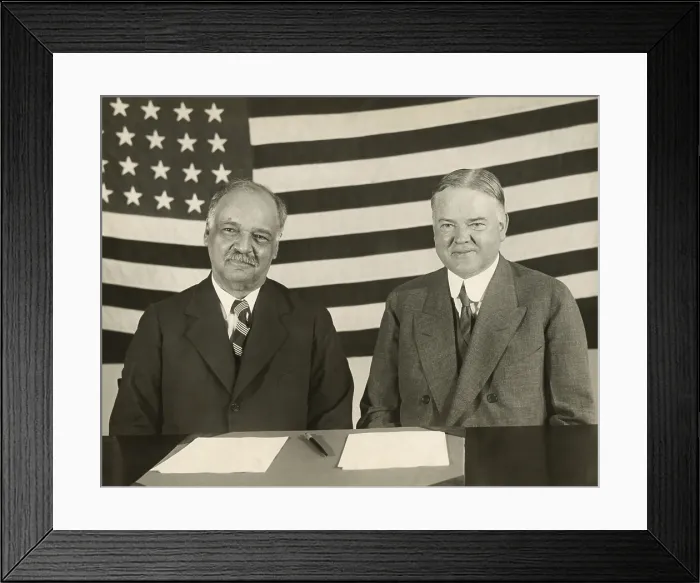 Framed Print : 1928 Republican Presidential Running mates, Herbert Hoover(right) and Charles Curtis. In 1928, Hoover was then Secretary of Commerce and Curtis was Senate Majority Leader Framed Print : 1928 Republican Presidential Running mates, Herbert Hoover(right) and Charles Curtis. In 1928, Hoover was then Secretary of Commerce and Curtis was Senate Majority Leader