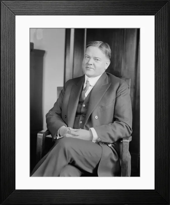 Framed Print : Herbert Hoover in 1921, as Secretary of Commerce for Republican President Warren Harding