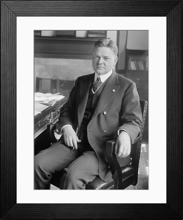 Framed Print : Herbert Hoover as Head of the U.S. Food Administration during World War 1 in 1918 Framed Print : Herbert Hoover as Head of the U.S. Food Administration during World War 1 in 1918
