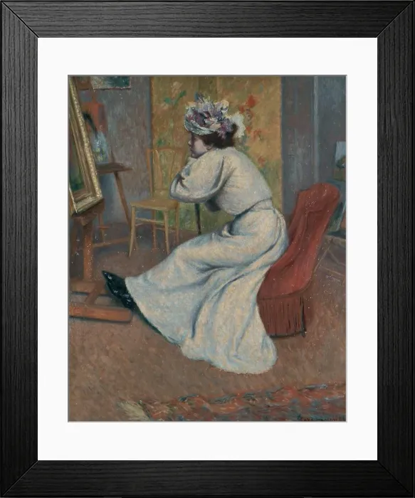 Framed Print : In the Painter Studio (Nello studio del pittore), by Federico Zandomeneghi, 1896, 19th Century, oil on canvas, 46 x 38 cm - Italy, Lombardy, Mantua, Civic Collection of Te Palace Framed Print : In the Painter Studio (Nello studio del pittore), by Federico Zandomeneghi, 1896, 19th Century, oil on canvas, 46 x 38 cm - Italy, Lombardy, Mantua, Civic Collection of Te Palace