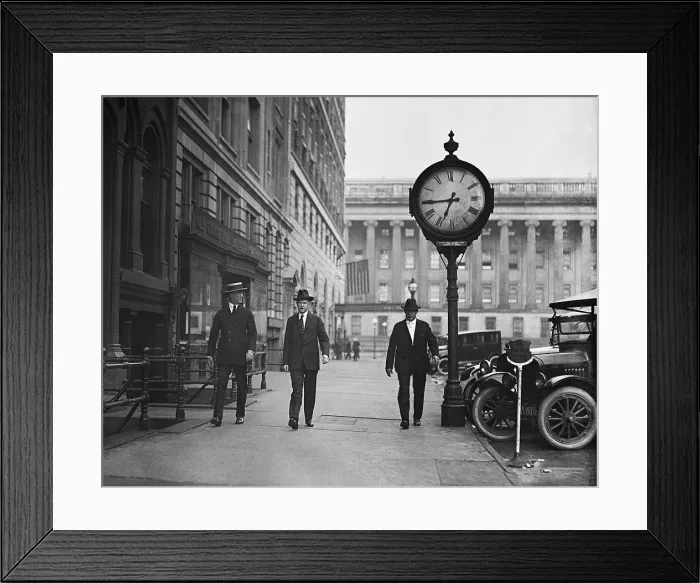 Framed Print : Calvin Coolidge walking on a Washington D.C. street in 1923. (BSLOC_2015_15_98) Framed Print : Calvin Coolidge walking on a Washington D.C. street in 1923. (BSLOC_2015_15_98)