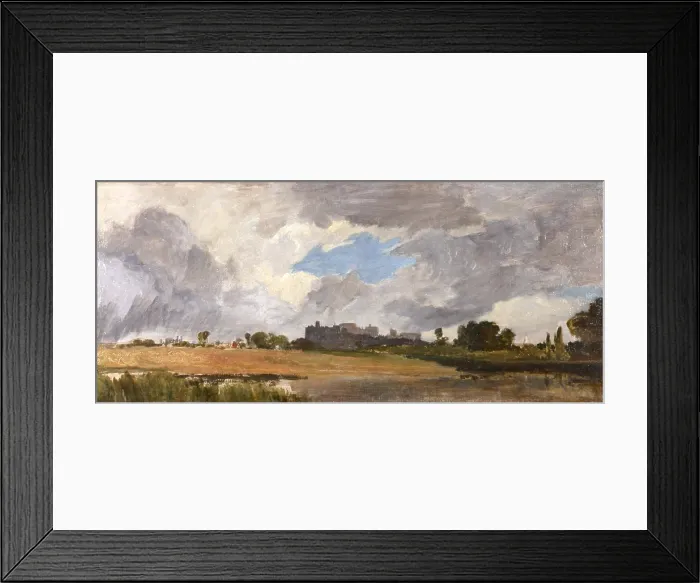 Framed Print : Windsor from Lower Hope, by Joseph Mallord William Turner, 1805, 19th Century, oil on board, 32, 1 x 73, 7 cm - Great Britain, London, Tate Gallery. Whole artwork view
