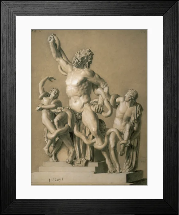 Framed Print : Study from the Group of the Laocoon (Studio dal gruppo del Laocoonte), by Santo Trolli, 1820, 19th Century, charcoal and white lead on paper - Italy, Lombardy, Milan Framed Print : Study from the Group of the Laocoon (Studio dal gruppo del Laocoonte), by Santo Trolli, 1820, 19th Century, charcoal and white lead on paper - Italy, Lombardy, Milan