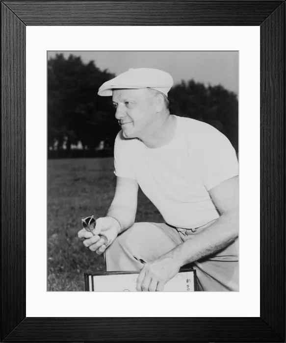 Framed Print : George Halas, founder and coach of the Chicago Bears in 1949. He was one of the original co-founders of the National Football League (NFL) in 1922. - (BSLOC_2014_17_170)