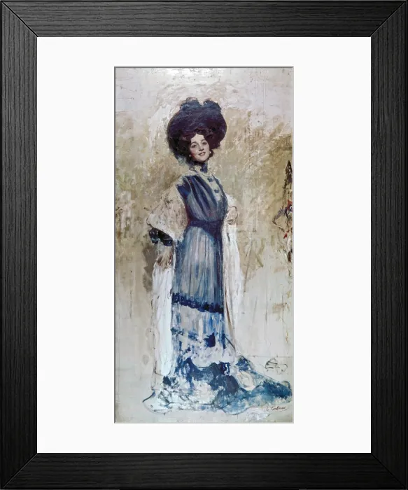 Framed Print : Lina Cavalieri, by Cesare Tallone, Ca. 1900, 20th Century, oil on canvas - Private collection. Whole artwork view Framed Print : Lina Cavalieri, by Cesare Tallone, Ca. 1900, 20th Century, oil on canvas - Private collection. Whole artwork view