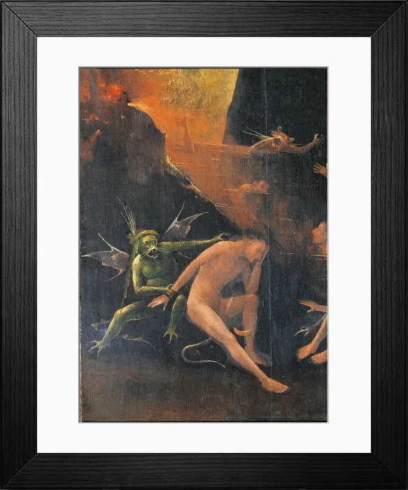 Framed Print : The Blessed and the Damned Souls (Visions of the Afterlife) The Hell, by Joren Anthoniszoon Van Aeken known as Bosch Hieronymus, 1500 - 1504, 16th Century, oil on panel Framed Print : The Blessed and the Damned Souls (Visions of the Afterlife) The Hell, by Joren Anthoniszoon Van Aeken known as Bosch Hieronymus, 1500 - 1504, 16th Century, oil on panel