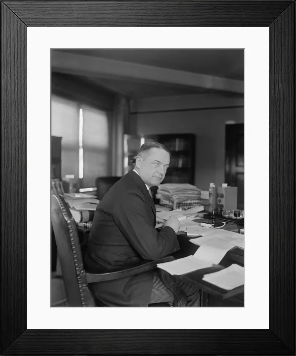 Framed Print : William J. Donovan as Assistant Attorney General, March 19, 1925. He was appointed to the Antitrust Division by President Calvin Coolidge