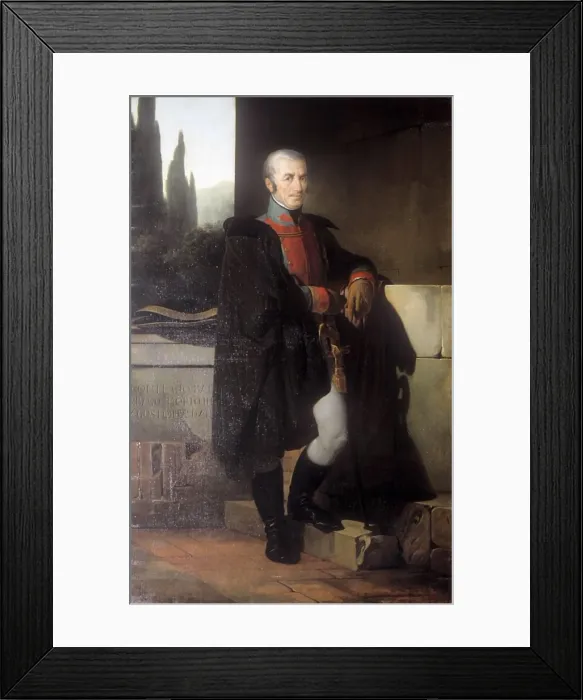 Framed Print : Portrait of Giovanni Battista Birago, by Francesco Hayez, 1822, 19th Century, oil on canvas, 193 x 115 cm - Italy, Lombardy, Milan