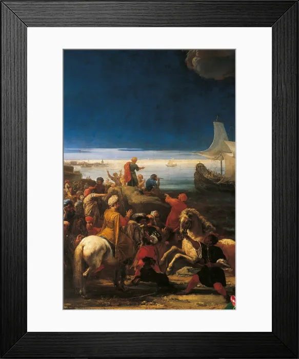 Framed Print : Brazilian Martyrs, by Jacques Courtois known as Il Borgognone, 17th Century, - Italy, Lazio, Rome, Quirinal Palace. All
