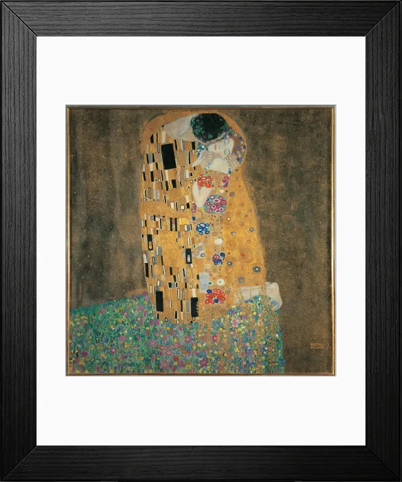 Framed Print : The Kiss, by Gustav Klimt, 1908 about, 20th Century, oil on canvas, cm 180 x 180 - Austria, Wien, sterreichische Galerie. All
