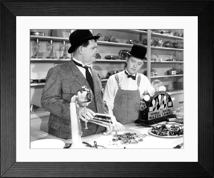 Framed Print : TIT FOR TAT, Oliver Hardy, Stan Laurel, 1935 Framed Print : TIT FOR TAT, Oliver Hardy, Stan Laurel, 1935