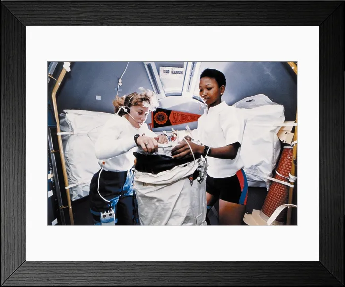 Framed Print : Astronauts Dr. Jan Davis (left) and Dr. Mae Jemison were mission specialists on board the Earth-orbiting Space Shuttle Endeavor mission Framed Print : Astronauts Dr. Jan Davis (left) and Dr. Mae Jemison were mission specialists on board the Earth-orbiting Space Shuttle Endeavor mission