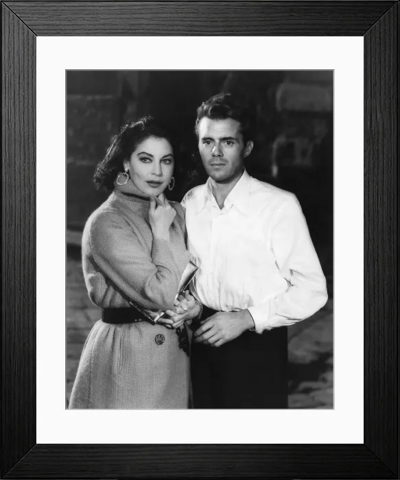 Framed Print : THE ANGEL WORE RED, from left: Ava Gardner, Dirk Bogarde, 1960