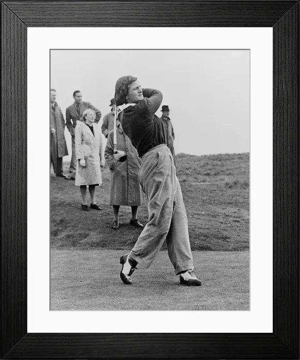 Framed Print : Babe Didrikson, watching golf ball as she completes her swing. The multisport athlete was playing at the Ladies Amateur Championship, Gullane, Scotland, 1947 Framed Print : Babe Didrikson, watching golf ball as she completes her swing. The multisport athlete was playing at the Ladies Amateur Championship, Gullane, Scotland, 1947