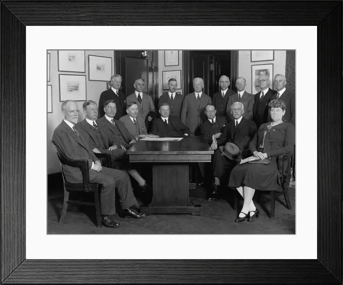 Framed Print : Herbert Hoover headed the Flood Commission to assist the Red Cross in the relief effort in 1927