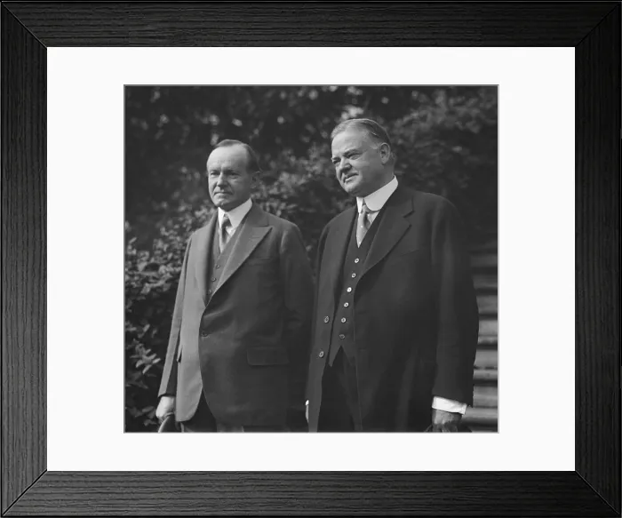 Framed Print : President Calvin Coolidge with 1928 Republican Presidential Nominee Herbert Hoover. (BSLOC_2015_16_69) Framed Print : President Calvin Coolidge with 1928 Republican Presidential Nominee Herbert Hoover. (BSLOC_2015_16_69)