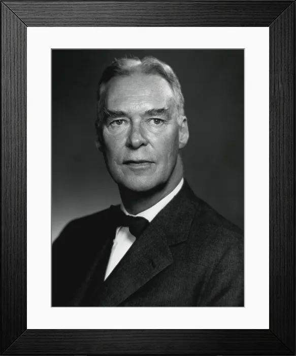 Framed Print : Christian Herter, followed John Foster Dulles as Eisenhower's second Secretary of State on April 22, 1959