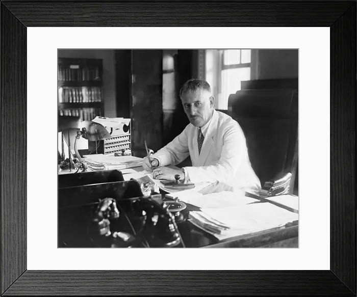 Framed Print : Henry Stimson was Secretary of State in President Herbert Hoover's Cabinet from 1929-1933. (BSLOC_2015_16_109)