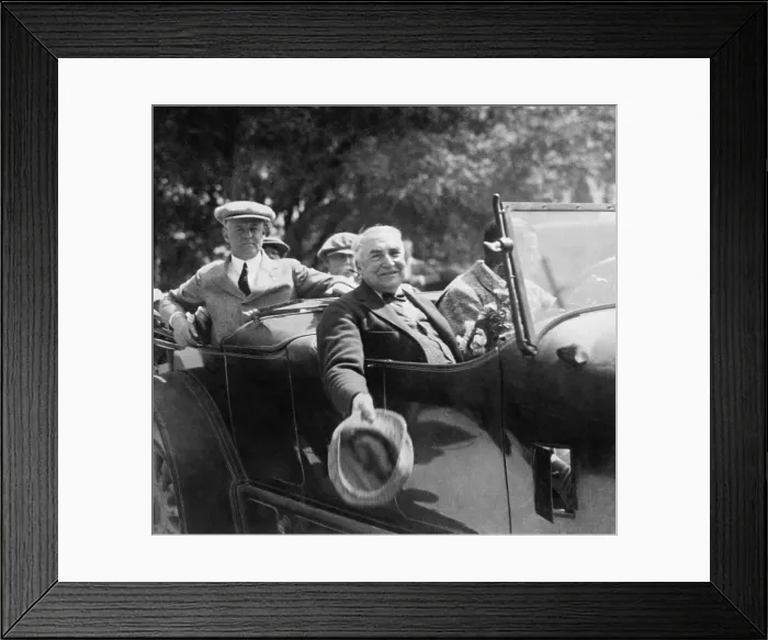 Framed Print : President Warren Harding riding in a car in Florida, March 1923 Framed Print : President Warren Harding riding in a car in Florida, March 1923