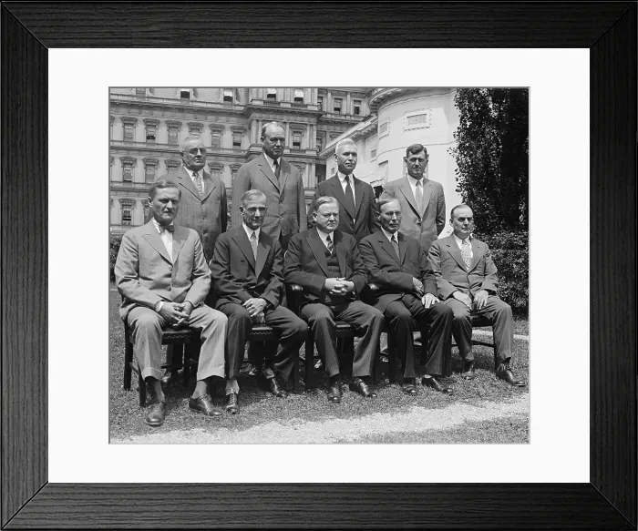 Framed Print : President Herbert Hoover (seated, center) with the Federal Farm Board, July 12, 1929