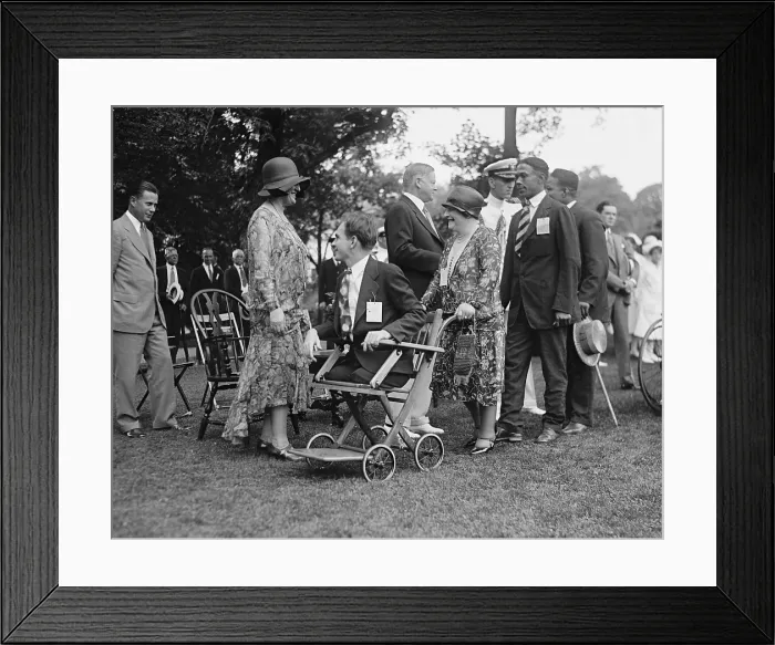 Framed Print : President Herbert Hoover and the First Lady at a White House reception for Veterans, June 27, 1929 Framed Print : President Herbert Hoover and the First Lady at a White House reception for Veterans, June 27, 1929