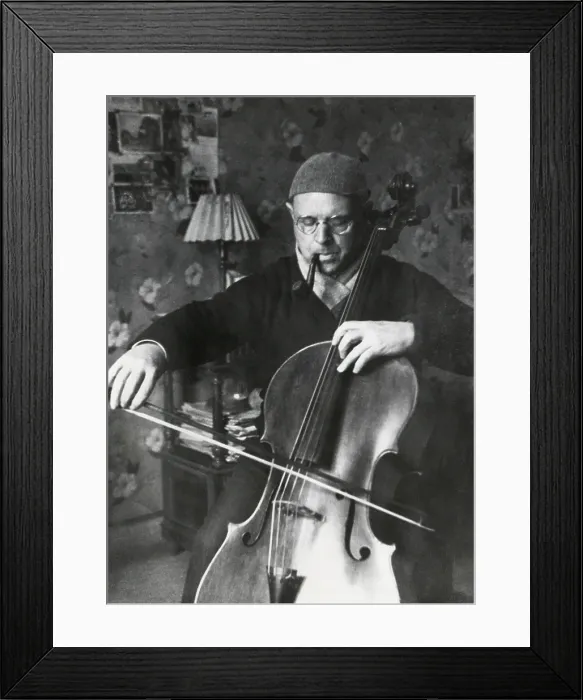 Framed Print : Pablo Casals, the great cello player in his home in Barcelona. Ca. 1930-38. - (BSLOC_2014_17_198) Framed Print : Pablo Casals, the great cello player in his home in Barcelona. Ca. 1930-38. - (BSLOC_2014_17_198)