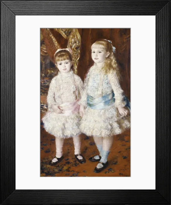 Framed Print : RENOIR, Pierre-Auguste (1841-1919). Pink and Blue or, The Cahen d'Anvers Girls. 1881. Impressionism. Oil on canvas. BRAZIL. Sao Paulo. Sao Paulo Museum of Art