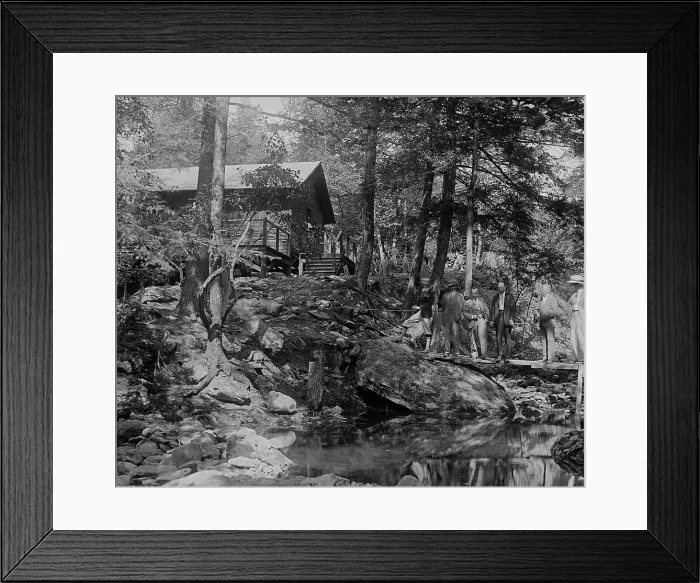Framed Print : President Herbert Hoover's camp on the Rapidan River, August 17, 1929