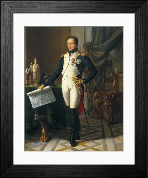 Framed Print : WICAR, Jean Baptiste Joseph (1762-1832). Portrait of Joseph Bonaparte. 1808. Neoclassicism. Oil on canvas. FRANCE. Versailles. National Museum of Versailles
