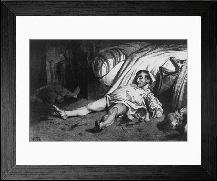 Framed Print : RUE TRANSNONAIN, LE 15 AVRIL 1834, a lithograph by French artist Honore Daumier (1808-1879), depicting an incident in which government troops, searching for a sniper Framed Print : RUE TRANSNONAIN, LE 15 AVRIL 1834, a lithograph by French artist Honore Daumier (1808-1879), depicting an incident in which government troops, searching for a sniper